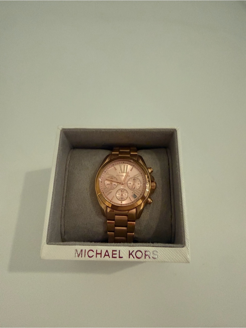Michael Kors Women’s Rose Gold watch with Box and extra links- worn once
